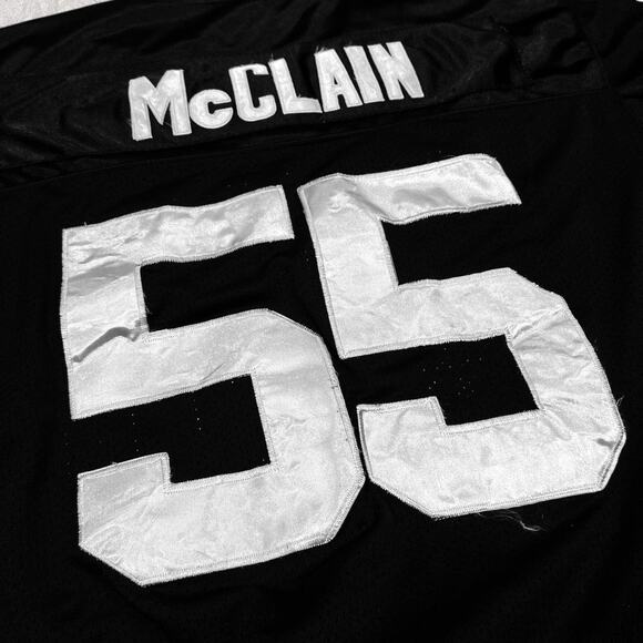 ★ Reebok x NFL Las Vegas Raiders Rolando Mcclain  Black & White Jersey ★ - Picture 2 of 7